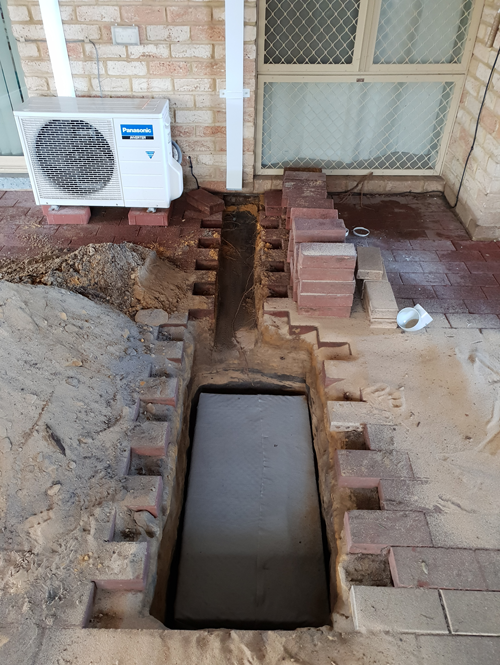 Sometimes an existing soakwell will require replacing.