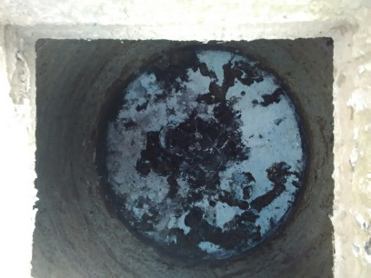 This previously contaminated soakwell has been cleaned.